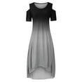 thumbnail image 4 of ZVAVZ summer dresses plus size Women's Plus Size Dress Short Sleeve Cold Shoulder Formal Party Evening Long Dress Wedding Guest Maxi Dress plus size gowns and evening dresses, 4 of 5