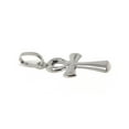 thumbnail image 4 of 14K White Gold Egyptian Ankh Cross Religious Charm Pendant with 0.8mm Box Chain Necklace - 18", 4 of 6
