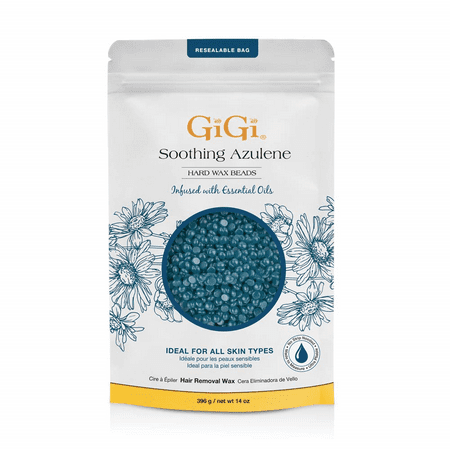 GiGi Soothing Azulene Hard Wax Beads For Sensitive Skin 14 (Best Depilatory For Sensitive Skin)
