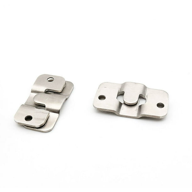 Gancho para marco de fotos de 20 piezas, soporte de montaje empotrado para conector de muebles, colgador de cuadros de metal resistente montado en la pared para fijar cuadros, cuadros o espejos