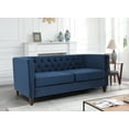 thumbnail image 2 of Uspridefurniture Lisette 73.3'' Velvet Square Arm Sofa,Blue, 2 of 5