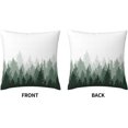 thumbnail image 3 of Overlapping Green Trees Thick Leaves Pillowcases Natural Forest Landscape Art Design Pillow Case Decorative Throw Pillow Cover for Home Sofa Office 18x18inch, 3 of 6
