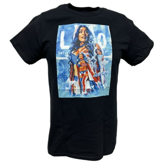 Zelina Vega Blue LWO Logo Backlash 2023 Poster Print Black T-shirt