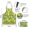 thumbnail image 3 of Yellow Lemon Fruit Flowers Green Pattern Apron-Garden Aprons for Women with Pockets-Cotton Linen Waterproof Kitchen Cooking Gardening Aprons Adjustable for Kitchen,Cooking,BBQ and Salon 33x27 Inch, 3 of 7