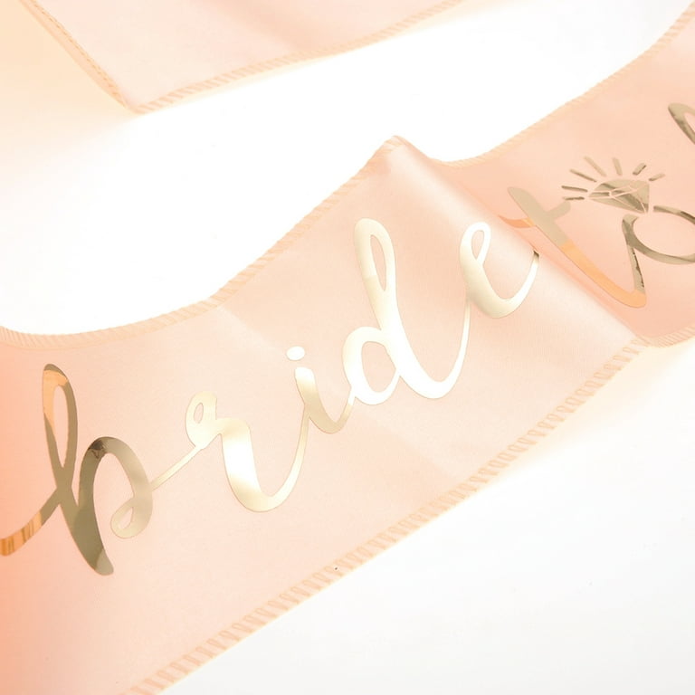 Pretty in Pink Pink and Gold Bachelorette Party Bride to Be Sash - Pink 