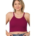 thumbnail image 1 of Zenana Women & Plus Ribbed Knit Cropped Cami Active Fitness Tank Top, 1 of 3