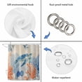 thumbnail image 7 of Sea Turtle Coastal Shower Curtains for Bathroom, Waterproof Fabric Bath Curtains Decor, Bath Tub Curtain Summer Beach Coral Nautical Farmhouse Decorative Shower Curtain Sets with 12 Hooks, 72x72 Inch, 7 of 7