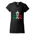 thumbnail image 2 of Wild Bobby Mexican King Latin Pride Women Standard V-Neck Tee, Black, Small, 2 of 5