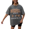 thumbnail image 2 of Women's Gameday Couture Grey Bucknell Bison Oversized Snow Wash T-Shirt, 2 of 5