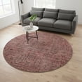 thumbnail image 2 of HomeRoots 665430 8 ft. Rust & Gray Southwestern Washable Round Area Rug with UV Protection, 2 of 8
