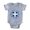 Heather Grey, variant on CafePress - Greek Crest Blue - Cute Infant Baby Football Bodysuit
