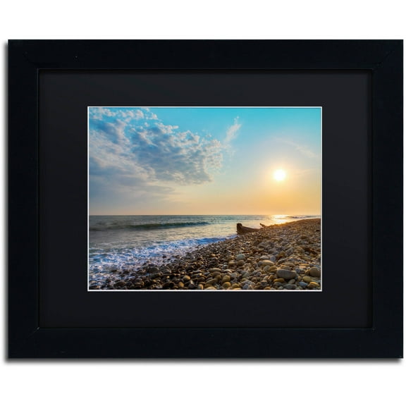 Chris Moyer 'Rockin Sunset' Black Matted Framed Art