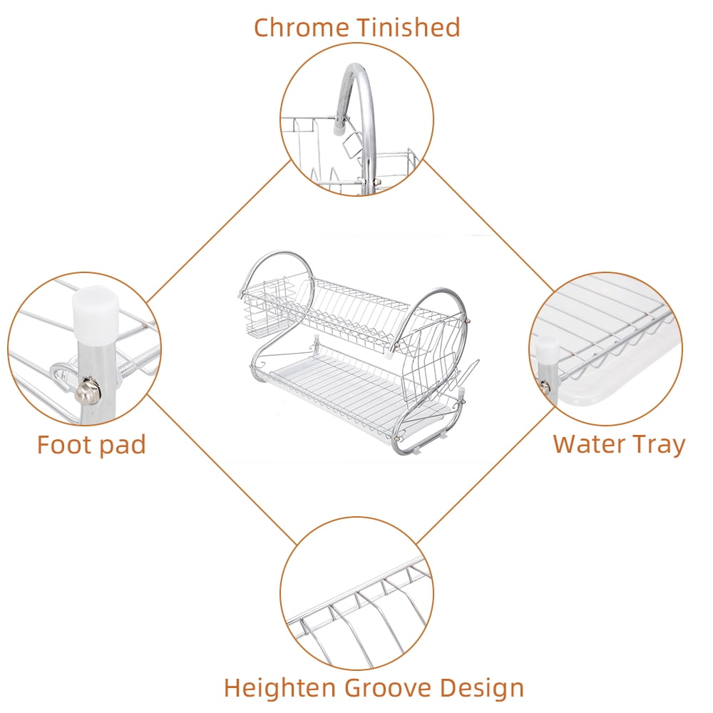 Private Jungle Multifunctional S-shaped Dual Layers Bowls & Dishes & Chopsticks & Spoons Collection Shelf Dish Drainer Private Jungle Multifunctional S-shaped Dual Layers Bowls & Dishes & Chopsticks & Spoons Collection Shelf Dish Drainer