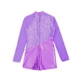 thumbnail image 5 of iEFiEL Girls Sparkling Sequins Mesh Patchwork Dance Leotard Jumpsuit,Sizes 6-14, 5 of 5