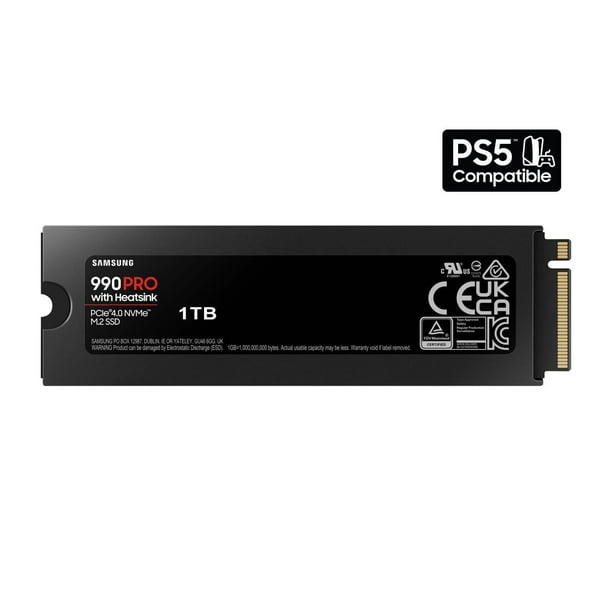SAMSUNG SSD 990 PRO + Heatsink 1TB, PCIe 4.0, Compatible with
