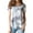 Grey, variant on Women's Tie Dye V Neck Short Sleeve Loose Tee Shirt