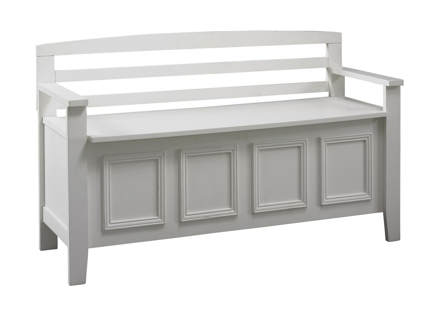 Niles White Storage Bench