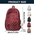 thumbnail image 3 of HomelyJoy Cute Polka Dot Backpack for School Women, Casual Nylon Laptop Bookbag Daypack with Plush Charm for Campus Weekend Commute, 1 pc, 3 of 8