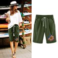 thumbnail image 3 of Pantalones Cortos Casuales para Mujer Día de la Independencia Impreso Elástico de la Cintura, Pantalones Cortos de Verano para Mujeres, 3 of 4