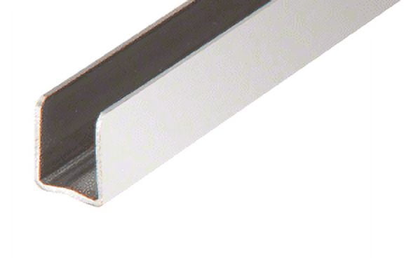 CRL SAC14PS98 Polished Stainless 1/4" Radiused Back U-Channel - 98" Stock Length