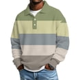 thumbnail image 1 of Ceisia Men's Vintage Waffle Knit Polo Sweater | Loose Drop-Shoulder Color Block Striped Long Sleeve Pullover Gifts, 1 of 5