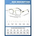 thumbnail image 3 of Joopin Fashion Rimless Polygon Reading Glasses Mens Women's Hollowed Out Legs Anti-blue Light Glasses, 3 of 9