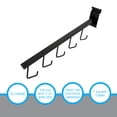 thumbnail image 2 of SSWBasics 5-J-Hook Waterfall Black Faceout for Wire Grid and Grid Wall - Pack of 5 -, 2 of 7