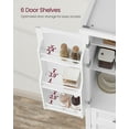 thumbnail image 4 of VASAGLE Pantry Cabinet, 71.7-Inch High Freestanding Tall Cupboard Storage Cabinet with a Drawer, 2 Cabinets, 4 Adjustable Shelves, 6 Door Shelves, for Living Room, Kitchen, White, 4 of 9