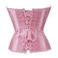 thumbnail image 4 of Corsets for Women Bustier Renaissance Lace up Lingerie Corset Overbust Satin Plus Size Pink XS, 4 of 6