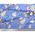 thumbnail image 3 of Soimoi Blue Cotton Voile Fabric Geometric Abstract Decor Fabric Printed Yard 56 Inch Wide, 3 of 3