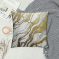 thumbnail image 2 of Creowell  Chic Elegant White and Gold Marble Pattern Throw Pillow Cover Cozy Square Throw Pillowcases Home Decorative for Bed Couch Sofa Living Room Cushion Case, 2 of 5