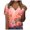 Orange-1, variant on ChaoHeng Dress Casual Blouses Summer T-Shirts for Women 2025 Women Fashion Casual Shirts Short Sleeve Loose Tee Tops V Neck Blouse