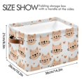 thumbnail image 3 of Cute Cat Face and Heart Storage Bins with Handle Fabric Organizer Basket Foldable Box 1 Pack 14.2x10.2x8.3, 3 of 8