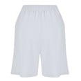 thumbnail image 5 of JJHGVB Womens Linen Shorts Comfy Resort Wear Long Shorts for Women Beach Vacation Outfits Womens Long Shorts Women Linen Shorts Pedal Pushers for Women Shorts for Women Beach Resort Pants White L, 5 of 5