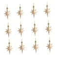 thumbnail image 2 of 12x adornos de estrellas de Navidad decoración del hogar decoraciones creativas para fiestas navideñas decoraciones para escaleras barandillas ventana Color champán, 2 of 8