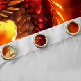 thumbnail image 4 of Manfei Fantasy Dragon Animals Kitchen Curtains,Vintage Wildlife Black Out Curtains Pack of 2 (42x63 Each),Red Orange, 4 of 6