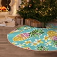 thumbnail image 5 of Sikiie Cute Pineapples Nativity Christmas Tree Skirt, Jesus Christian Winter Holiday Tree Mat Decoration(30-48IN), 5 of 6