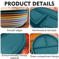 thumbnail image 3 of GIRACOA Divided Plates for Adults – 8 Pcs 9-Inch Reusable Wheat Straw Plates, 3-Compartment Food Separator Dinner Plates, 3 of 7