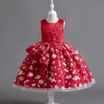 thumbnail image 2 of LUOGENLI Summer Dresses for Girls 12-14 Floral Toddler Kid Girl Lace Sleeveless Princess Gown Party Dress Clothes Dresses for Girls 10-12 Floral Summer Dresses for Girls 10-12 Preppy Red 6-7 Years, 2 of 9