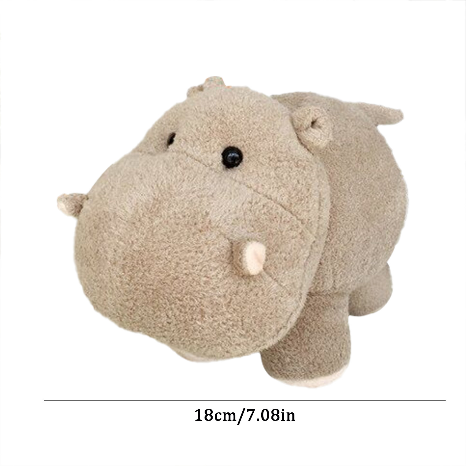 Baby Hippo Plush Toy ultra Soft solid color Hippo Stuffed Animals Cute ...