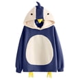 thumbnail image 5 of Sudadera con capucha de manga larga para mujer, suéter con estampado de dibujos animados de pollo, estilo Harajuku, para invierno y otoño, 2021, 5 of 5