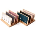 thumbnail image 4 of Large Capacity Jewelry Display Rack Multiple Pendant Necklace Display Stand Detachable Suedes Wood Display Rack Decor, 4 of 14