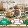 thumbnail image 4 of ODIKA Field Large Interlocking Motif Crossed Bats Stitching Soccer for Dining Room, Under Table, Office, Non-Slip Chair-Friendly Floor, 4 of 7