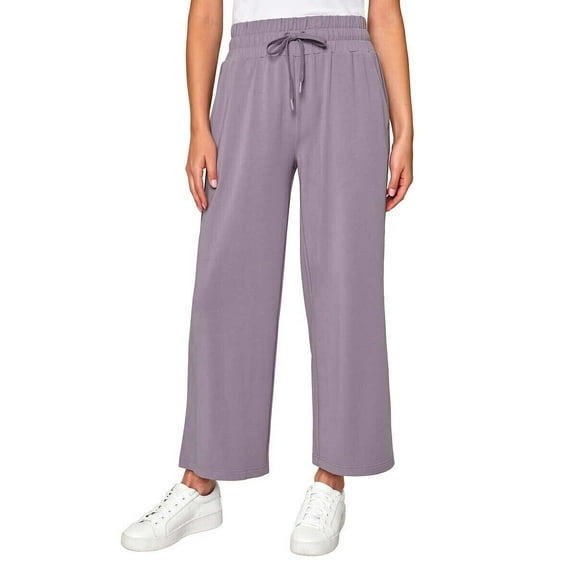 Mondetta Women's High Rise Wide Leg Modal Pant Size: XXL, Color: Lavender Grey