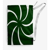 Simply Daisy Whirl of The Season Geometric 28 x 36 in Green Laundry Bag