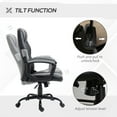 thumbnail image 4 of Vinsetto Racing Style Gaming Chair with Adjustable Height Armrests Gray, 4 of 9