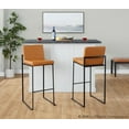 thumbnail image 3 of LumiSource Fuji High Back 30" Fixed-Height Barstool - Set of 2, 3 of 6