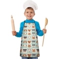 thumbnail image 2 of Lovely Dog Breeds Kids Aprons for Girls and Boys,Adjustable Neck Strap Toddler Aprons for Kids Cooking Baking, 2 of 7