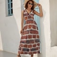 thumbnail image 5 of Red Brick Wall Sleeveless Dress Dresses Women Summer Evening Dresses Ladies Bohemia Long Dresses, 5 of 9
