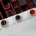 thumbnail image 4 of Erosebridal Letter Monogrammed E Boy Curtains Pack of 2 (42x84 Each),Teens Children Black Red Futuristic Cubes Curtains Blackout, 4 of 6